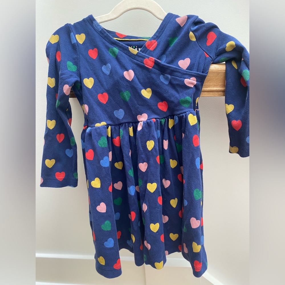 Mini Boden heart wrap twirl dress